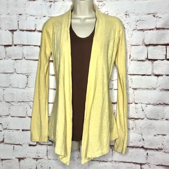 CARILOHA Bamboo Yellow Organic bamboo cotton open hi lo top Size XS - Picture 14 of 15